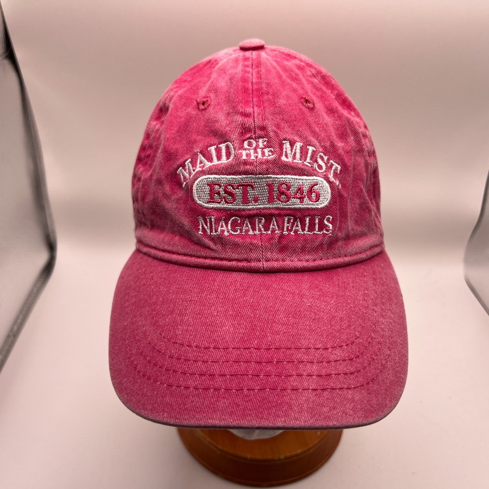 Triangle Sport Headwear Maid of the Mist Niagara Falls Pink Acid Wash Hat Cap
